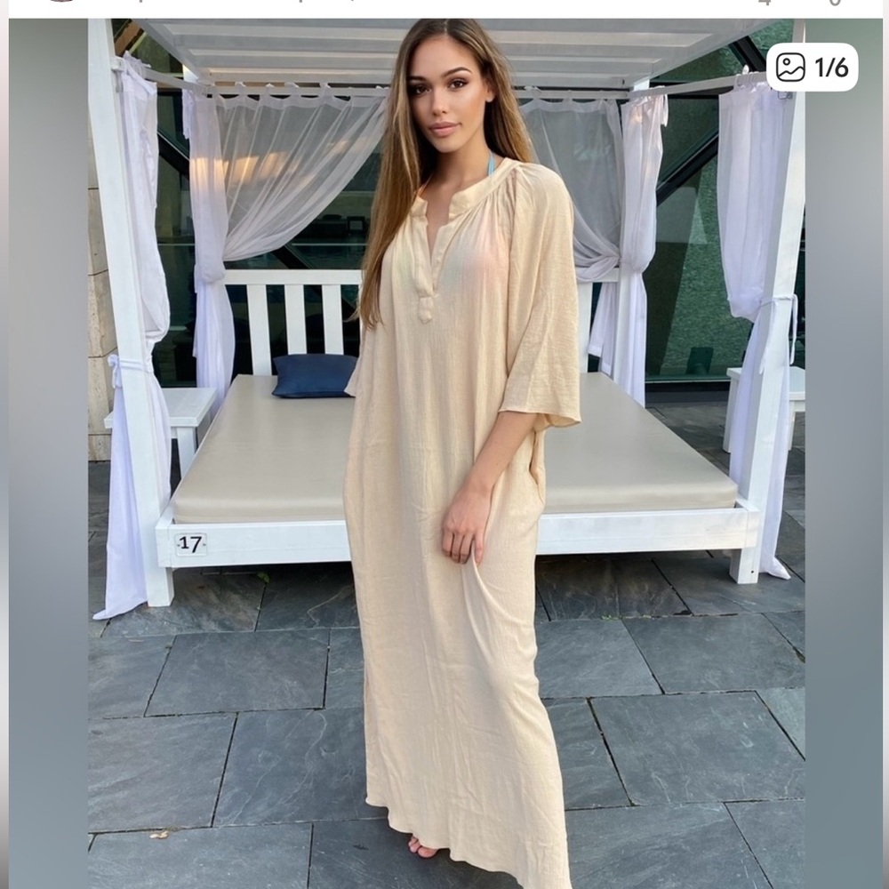 COTE PRIVEE resort kaftan 100% cotton